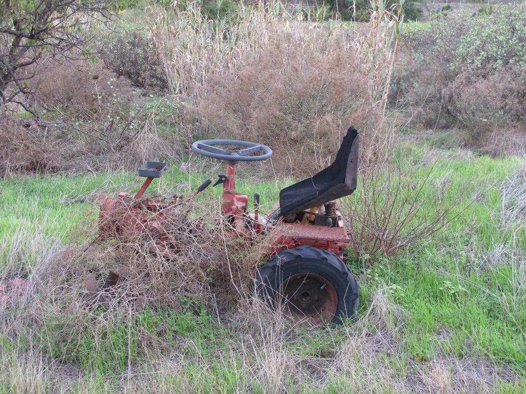 En mikroskopisk liten traktor. Tror ikke den virker lenger.