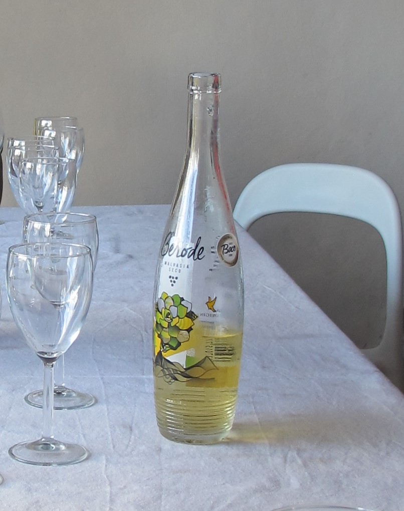 Deilig hvitvin. Det var det nabogården som produserte. De er to små produsenter av vin som har slått seg sammen. En med hvitvin, og en med rødvin. Smart.