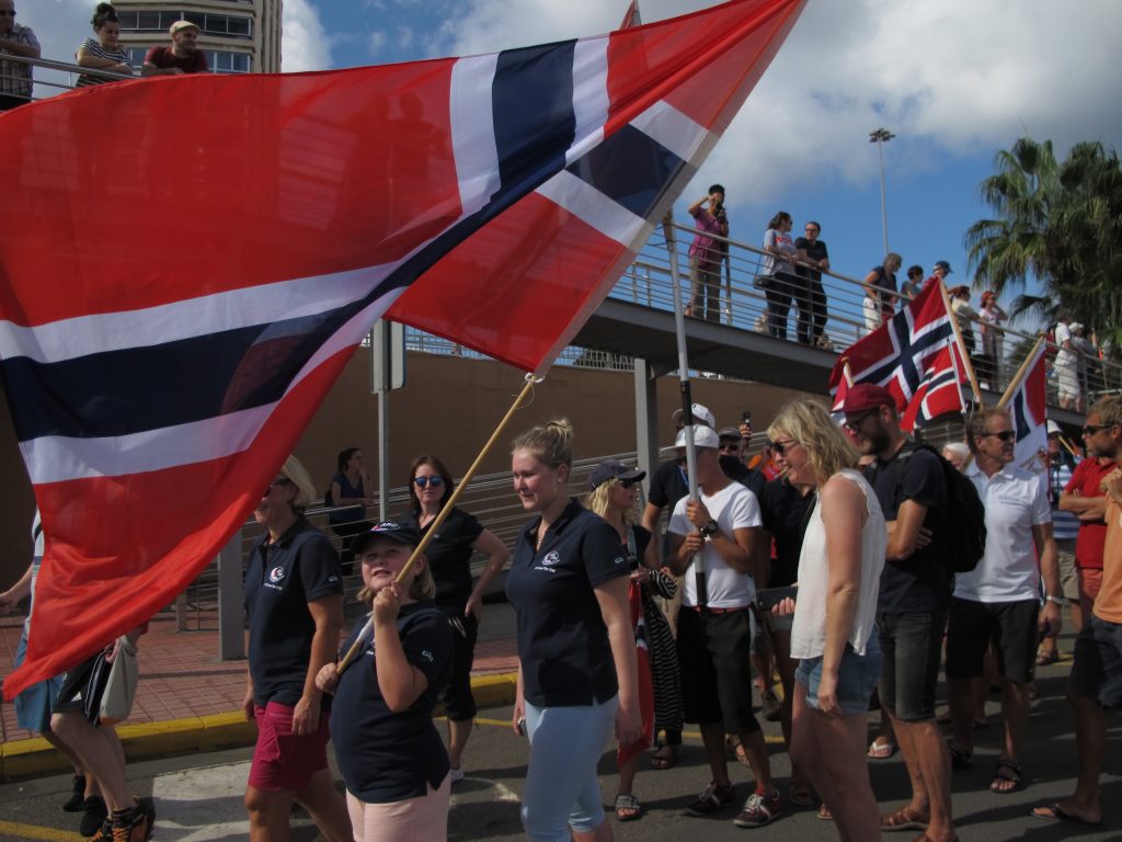 Minstemann i "Seas the Sea" var Norges flaggbærer.